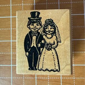 Wedding Couple Rubber Stamp
